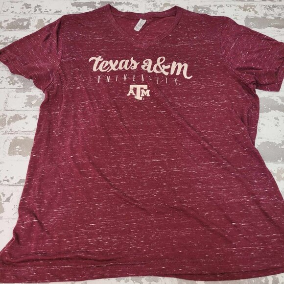 Bella Canvas Tops - 2560‎ Bella Canvas Texas A&M University Women's Burnout T-Shirt Size Large